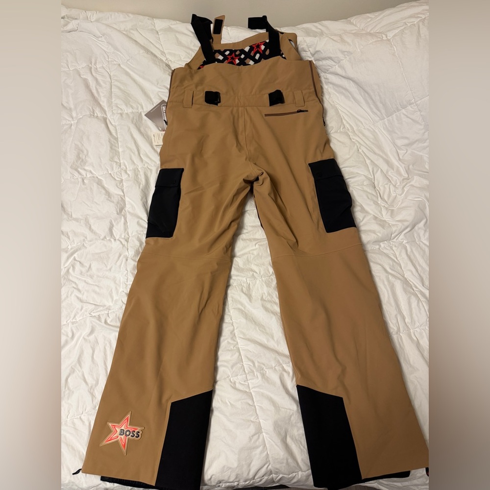 Hugo Boss x Perfect Moment Tan and Black Ski / Snowboard Bibs